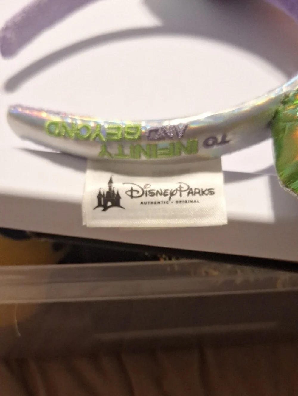 Disney Buzz Lightyear Holographic Ear Headband - Green, Purple & Red
